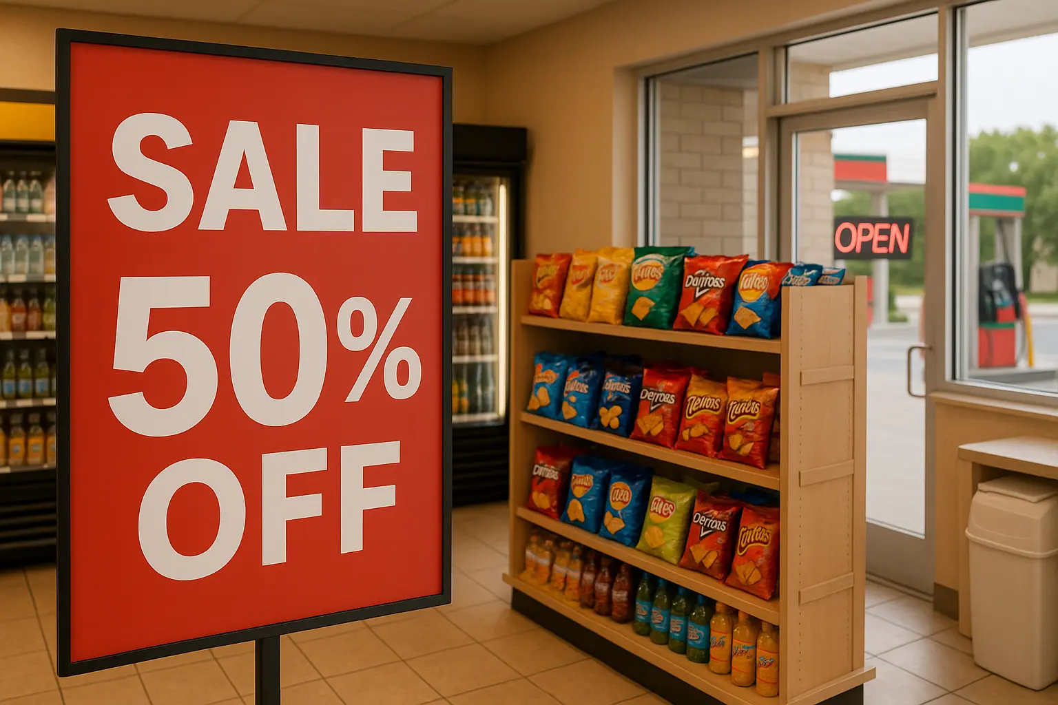 Control mediante evidencias en la app del material promocional en tienda de conveniencia de gasolinera