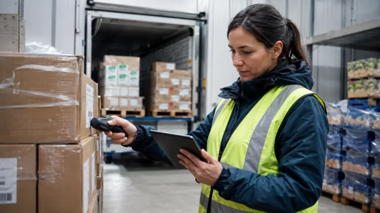 Responsable digitaliza registros de trazabilidad alimentaria y controla el lote de una mercancía